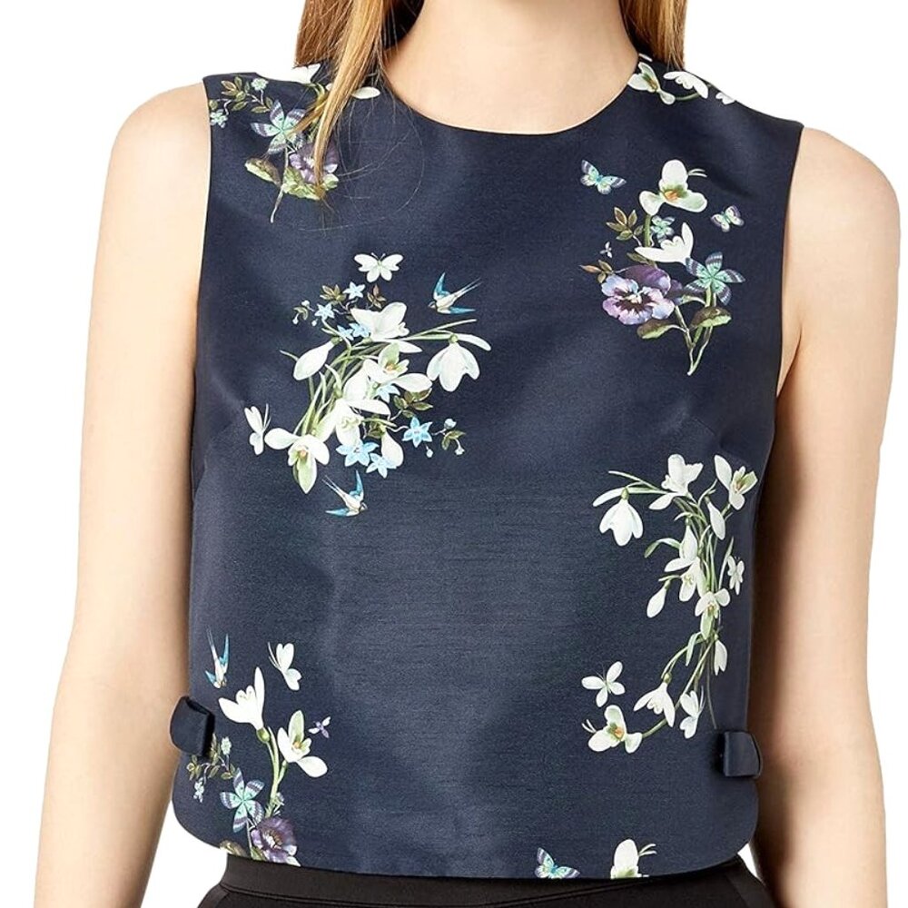 Ted Baker Vintage Floral Sleeveless Top and Pants Set, Size 1(S)